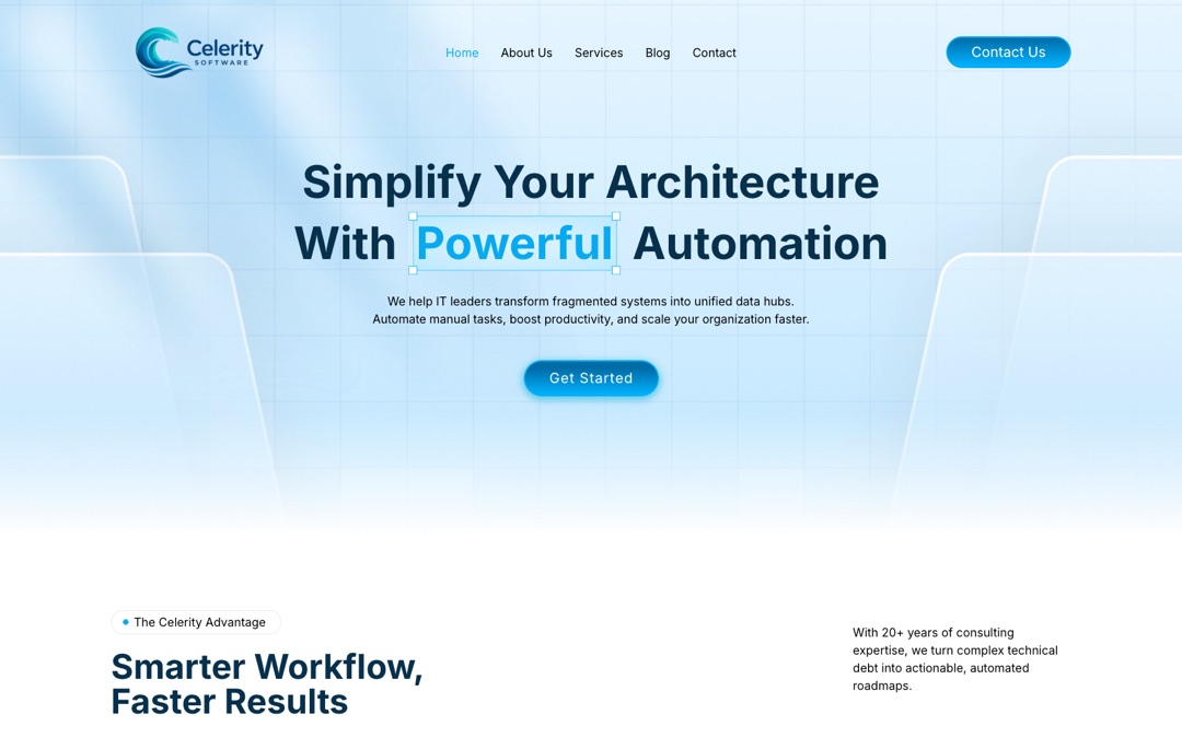 celeritysw.com — a live NoloWeb build