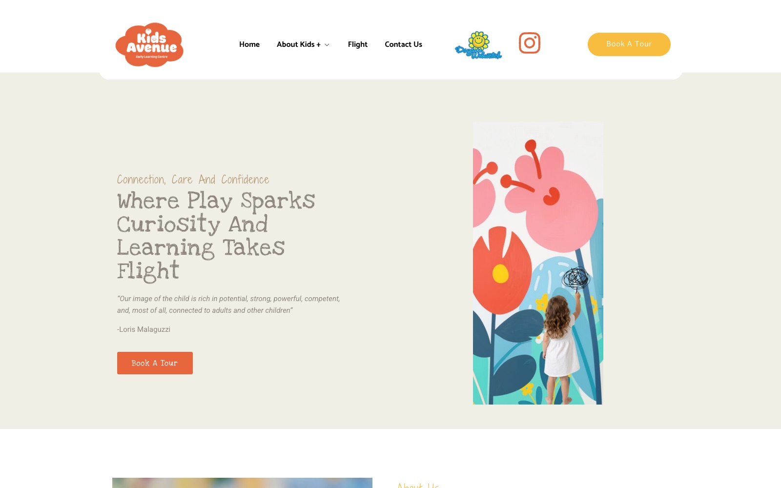 Kids Avenue — homepage, captured live