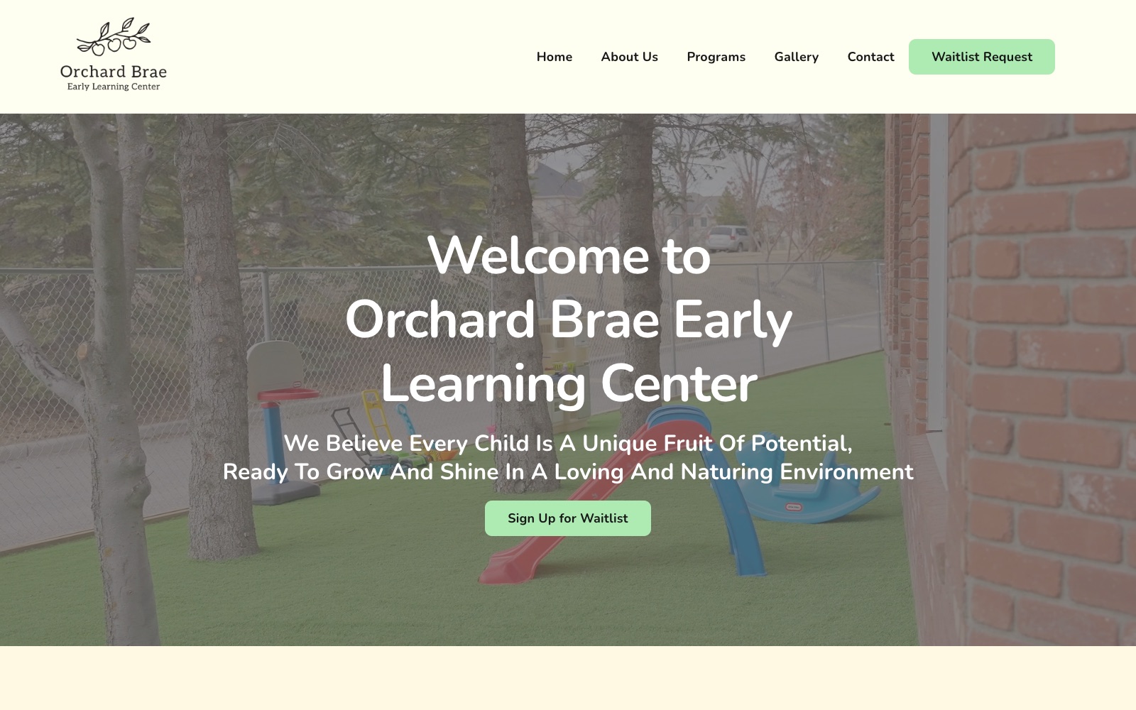Orchard Brae — live website by NoloWeb
